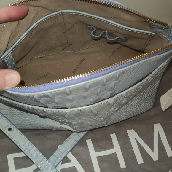 SOLD Brahmin Light Blue Mini Duxbury Melbourne Shoulder Bag EUC - Picture 10 of 16